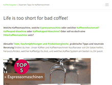 Tablet Screenshot of kaffee-ratgeber.com